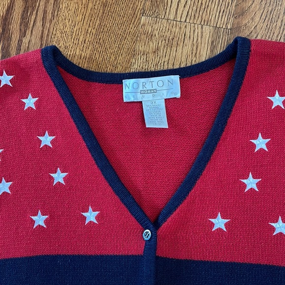 3x red, white, blue sweater - Picture 2 of 3